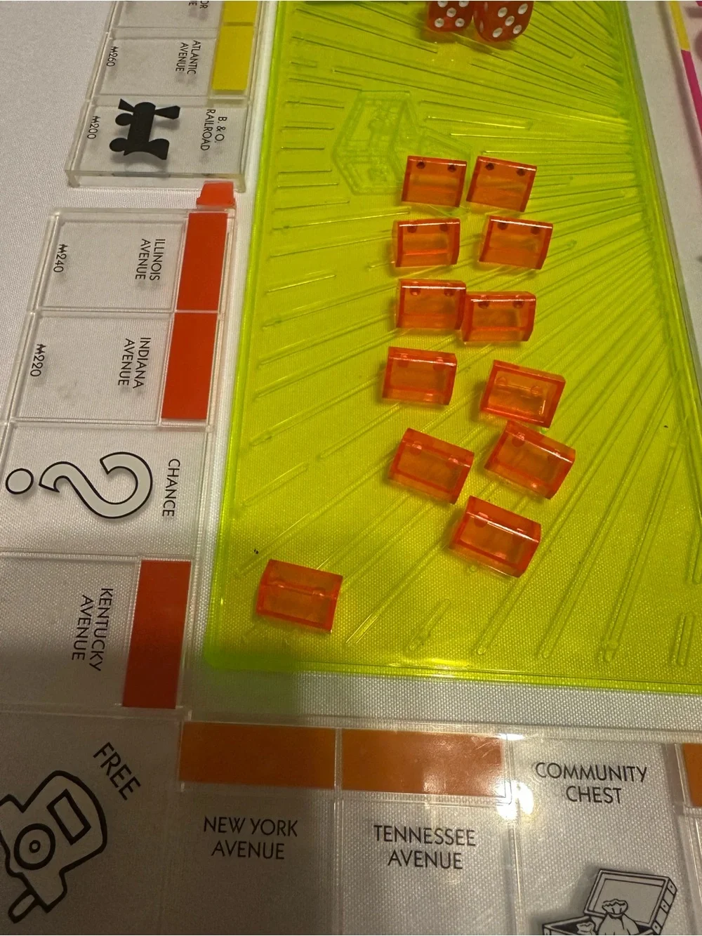 Hasbro Neon Green and Pink Monopoly Game Set